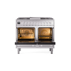 ILVE UPD40FWMPSS Professional Plus II 40" Dual Fuel Range, oven doors opened