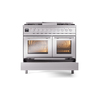 ILVE UPD40FWMPSS Professional Plus II 40" Dual Fuel Range, drawer opened