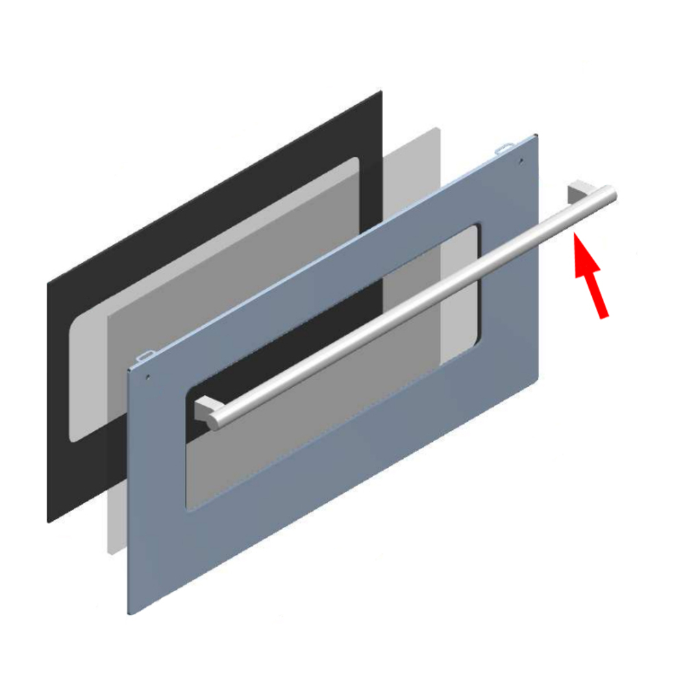 ILVE Parts A/116/36/08 Handle Diam=25 I=718 / Stainless Steel