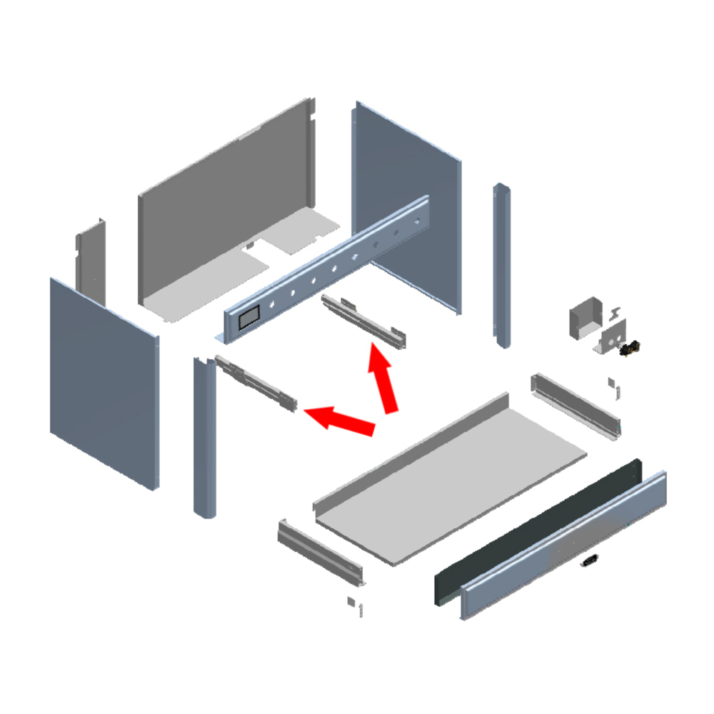 ILVE Parts EA2690001000000 Pair of Drawer Guides (A/096/20)