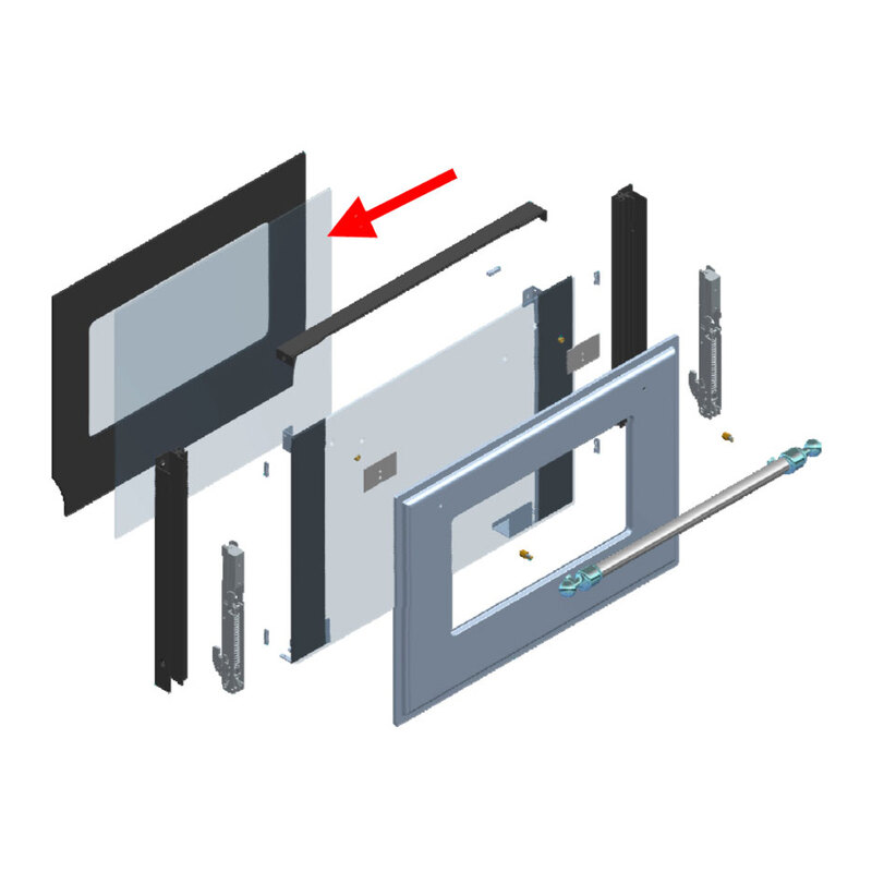 ILVE Parts EA7814008110000 Inside Door Glass for UOV 60 E3 (A/504/87/12)