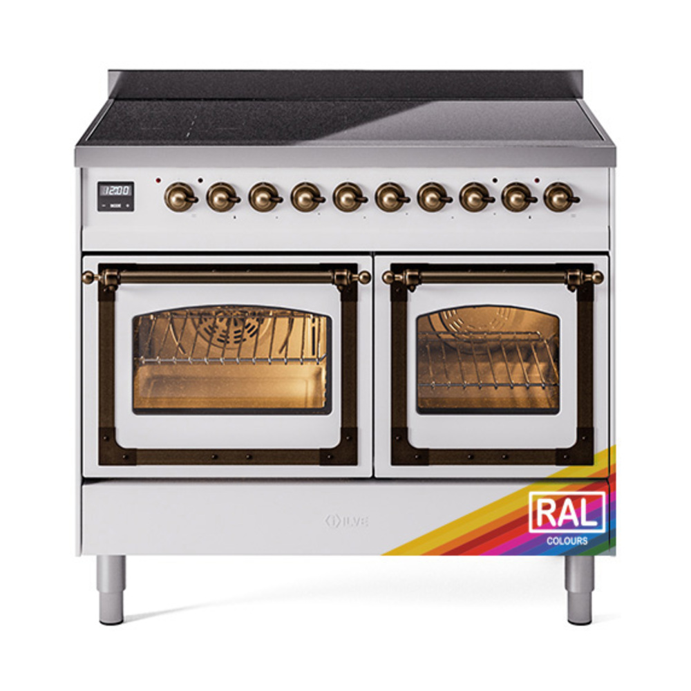 ILVE UNDI406NMPRAB Nostalgie II Noblesse 40" Induction Range  (Triple Glass Door, RAL, Burnished)