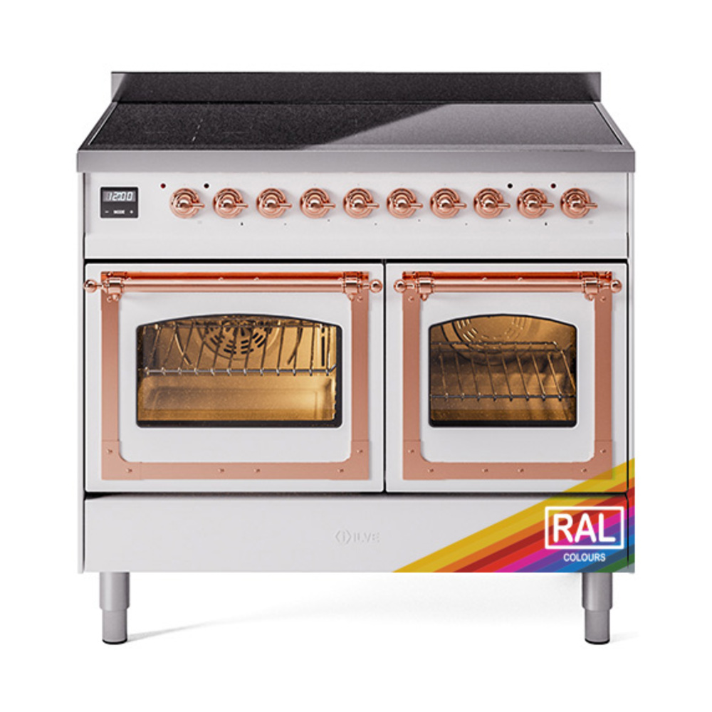 ILVE UNDI406NMPRAP Nostalgie II Noblesse 40" Induction Range  (Triple Glass Door, RAL, Copper)