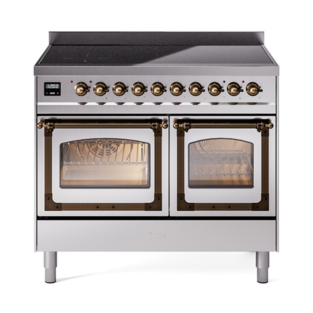 ILVE UNDI406NMPSSB Nostalgie II Noblesse 40" Induction Range  (Triple Glass Door, Stainless Steel, Burnished)