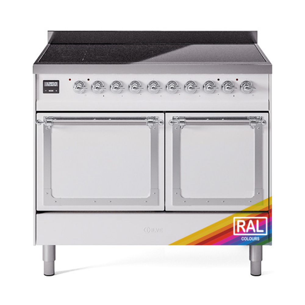 ILVE UNDI406QNMPRAC Nostalgie II Noblesse 40" Induction Range  (Solid Door, RAL, Chrome)