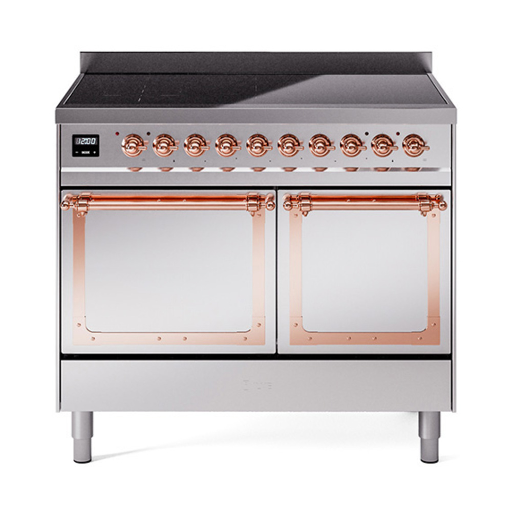 ILVE UNDI406QNMPSSP Nostalgie II Noblesse 40" Induction Range  (Solid Door, Stainless Steel, Copper)