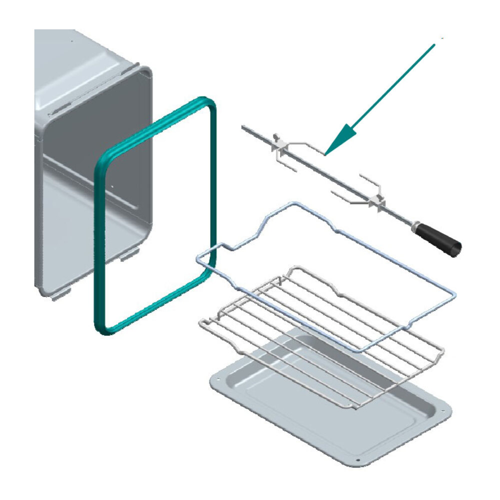 ILVE Parts EA6580002000000 Rotisserie Spit for UOV 30