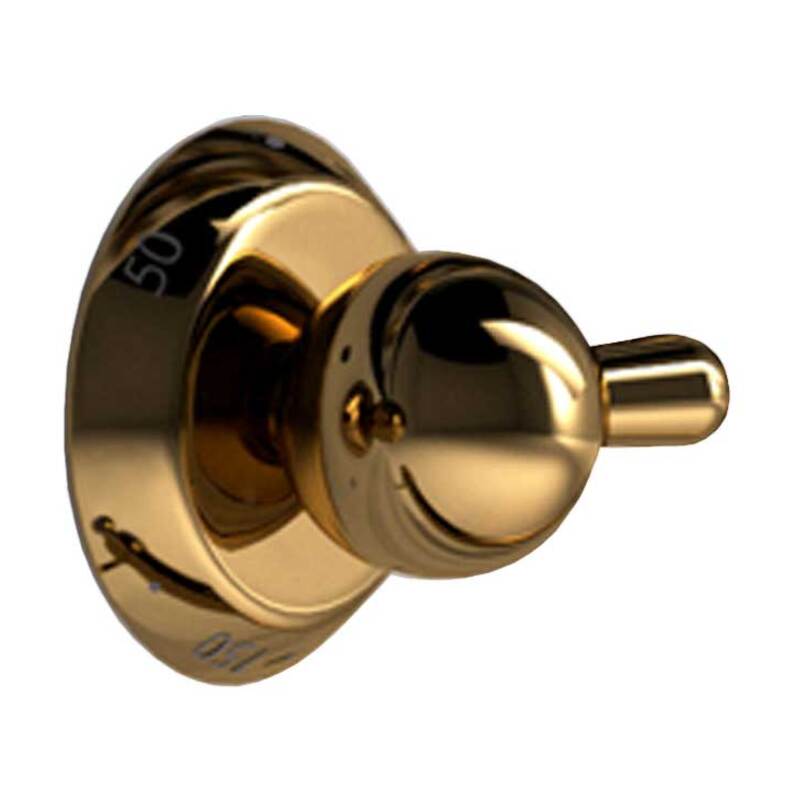 ILVE Parts EG9494005000116 Electric °F Therm Brass Knob for Nostalgie II Ranges (G/367/10/14)