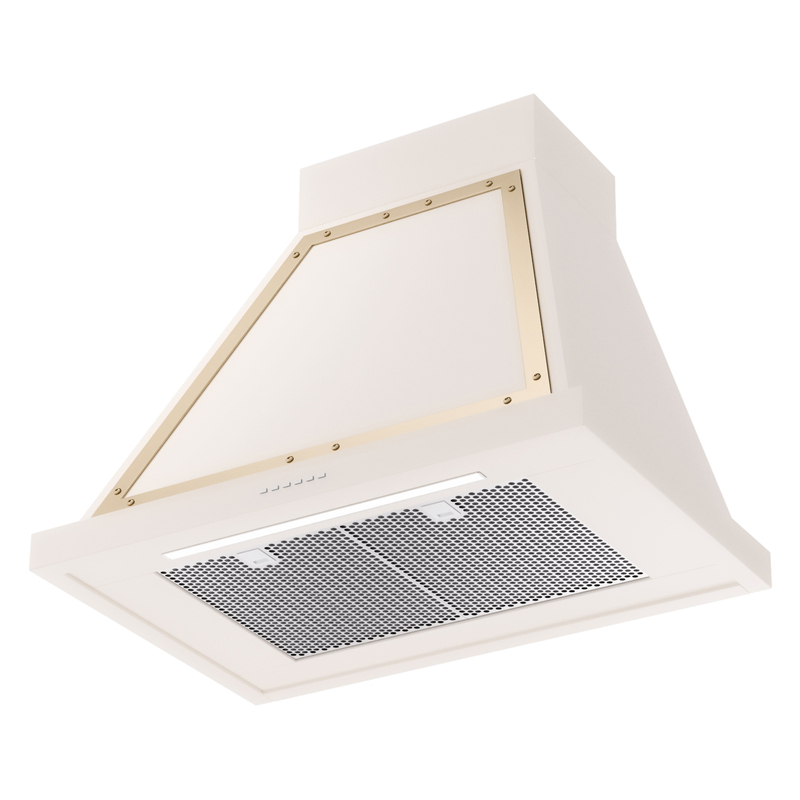 ILVE UANB30AWG Nostalgie Noblesse 30" Range Hood, bottom angled view