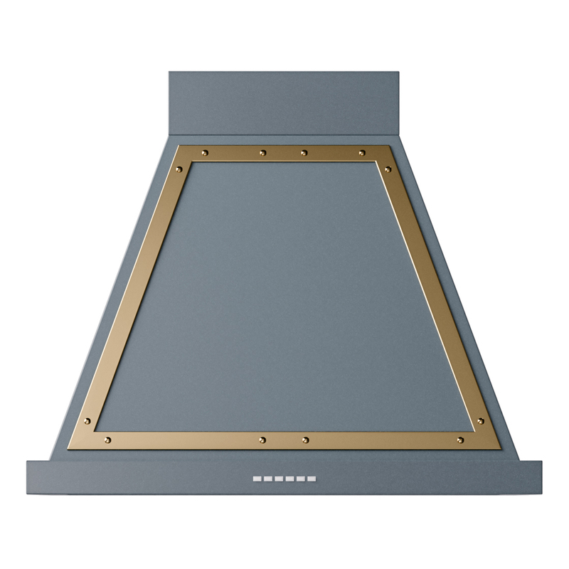 ILVE UANB30BGG Nostalgie Noblesse 30" Range Hood (Blue Grey, Brass)