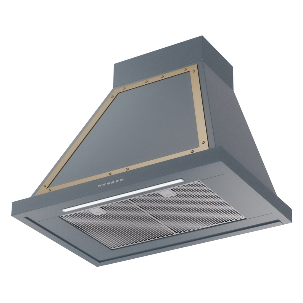 ILVE UANB30BGG Nostalgie Noblesse 30" Range Hood, bottom angled view