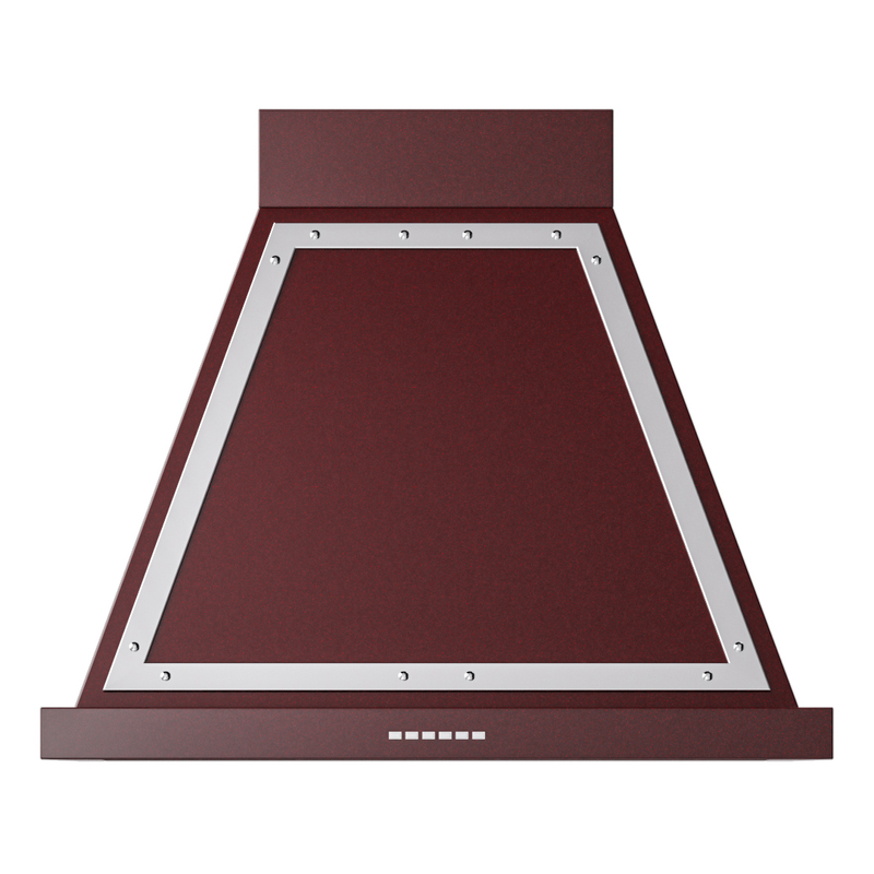 ILVE UANB30BUC Nostalgie Noblesse 30" Range Hood (Burgundy, Chrome)