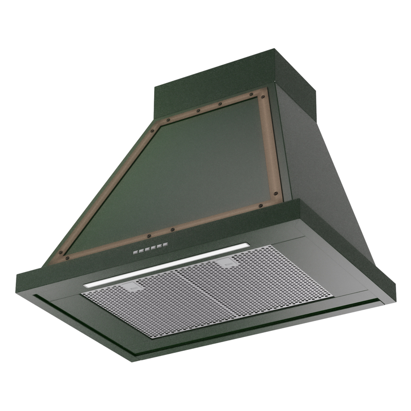 ILVE UANB30EGB Nostalgie Noblesse 30" Range Hood, bottom angled view