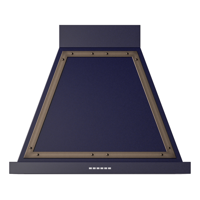 ILVE UANB30MBB Nostalgie Noblesse 30" Range Hood (Midnight Blue, Bronze)