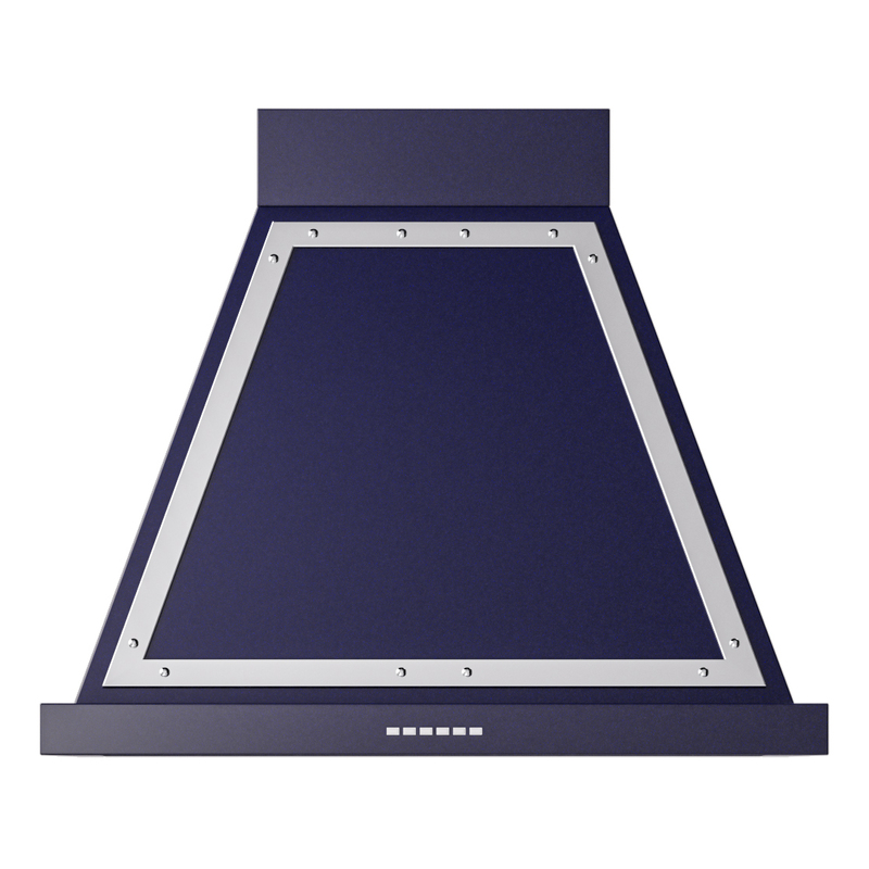 ILVE UANB30MBC Nostalgie Noblesse 30" Range Hood (Midnight Blue, Chrome)