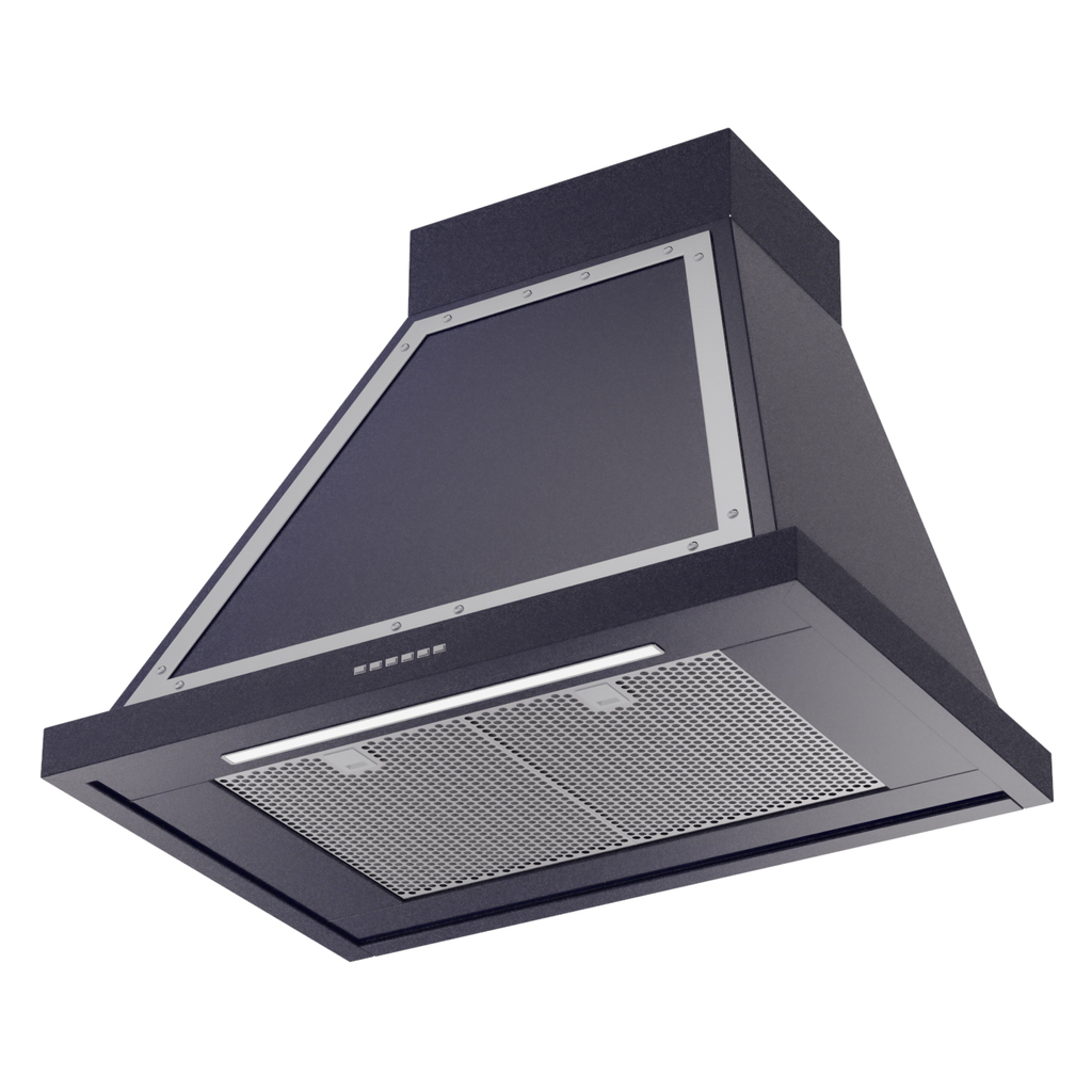 ILVE UANB30MBC Nostalgie Noblesse 30" Range Hood, bottom angled view