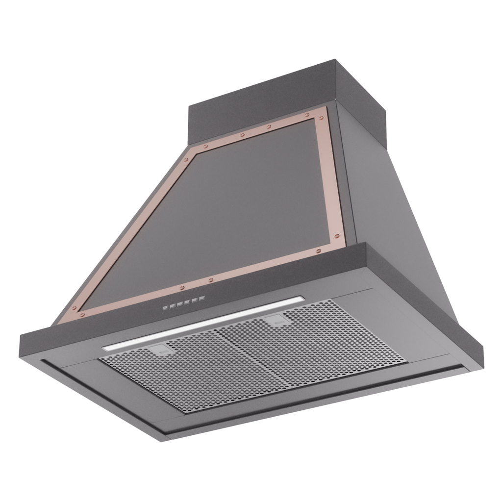 ILVE UANB30MGP Nostalgie Noblesse 30" Range Hood, bottom angled view