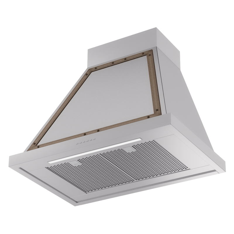 ILVE UANB30SSB Nostalgie Noblesse 30" Range Hood, bottom angled view