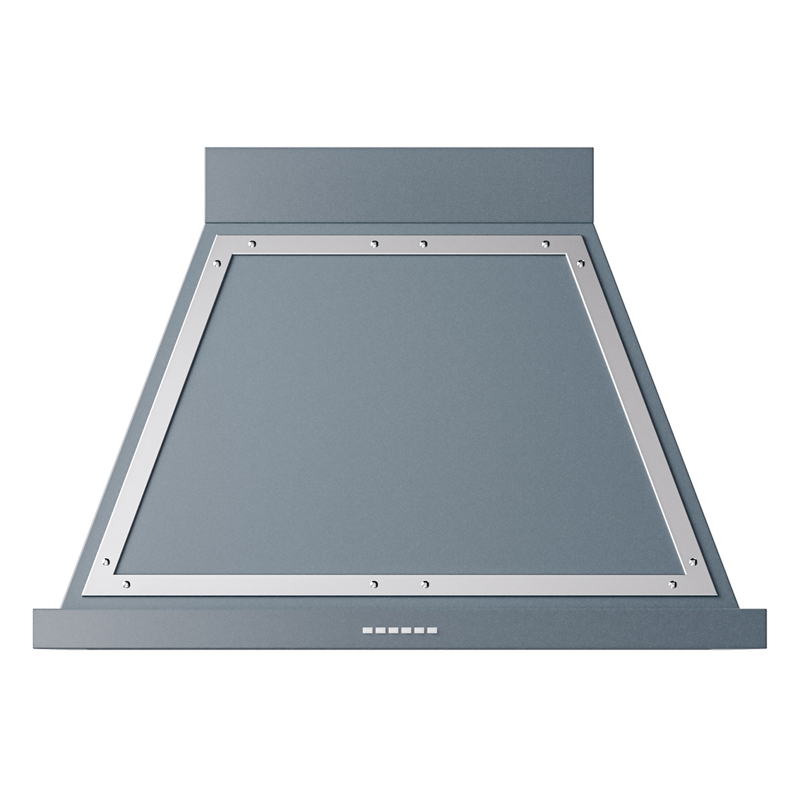 ILVE UANB36BGC Nostalgie Noblesse 36" Range Hood (Blue Grey, Chrome)