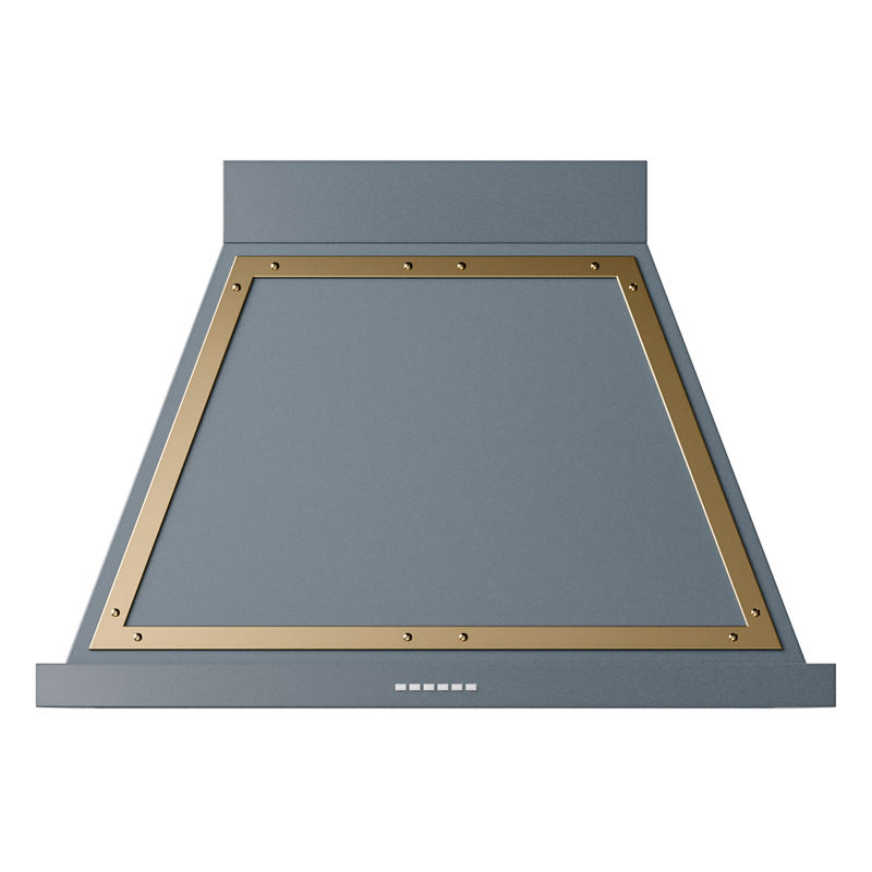 ILVE UANB36BGG Nostalgie Noblesse 36" Range Hood (Blue Grey, Brass)