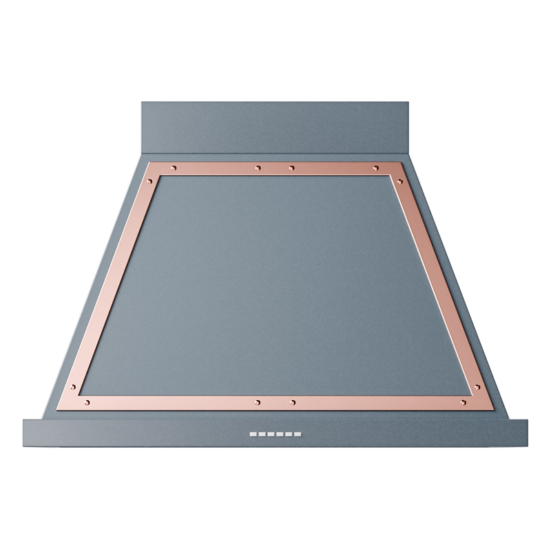 ILVE UANB36BGP Nostalgie Noblesse 36" Range Hood (Blue Grey, Copper)