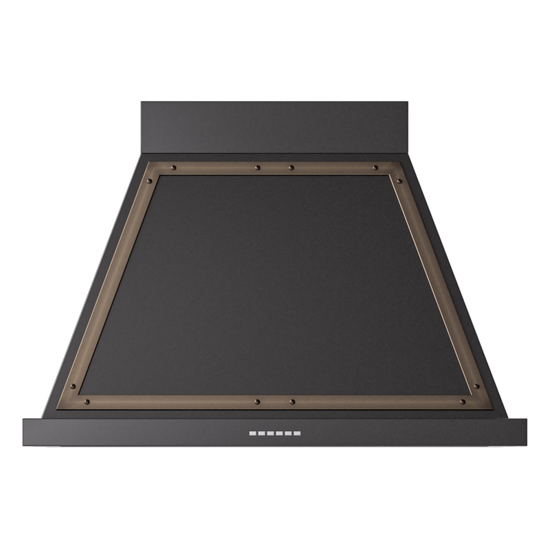 ILVE UANB36BKB Nostalgie Noblesse 36" Range Hood (Glossy Black, Bronze)