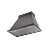 ILVE UANB36BKB Nostalgie Noblesse 36" Range Hood, bottom angled view