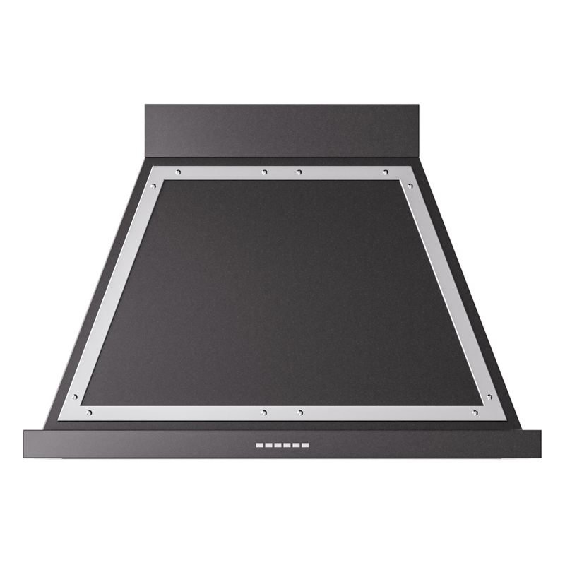 ILVE UANB36BKC Nostalgie Noblesse 36" Range Hood (Glossy Black, Chrome)