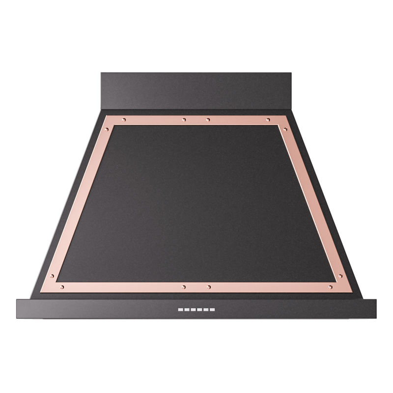 ILVE UANB36BKP Nostalgie Noblesse 36" Range Hood (Glossy Black, Copper)