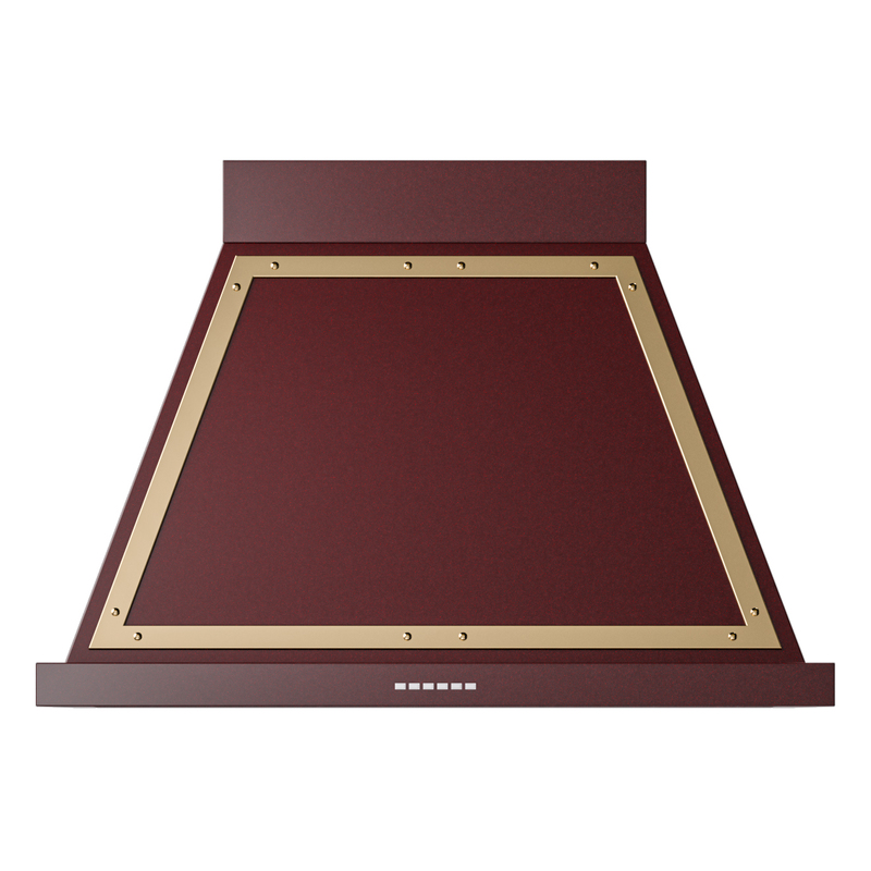 ILVE UANB36BUG Nostalgie Noblesse 36" Range Hood (Burgundy, Brass)