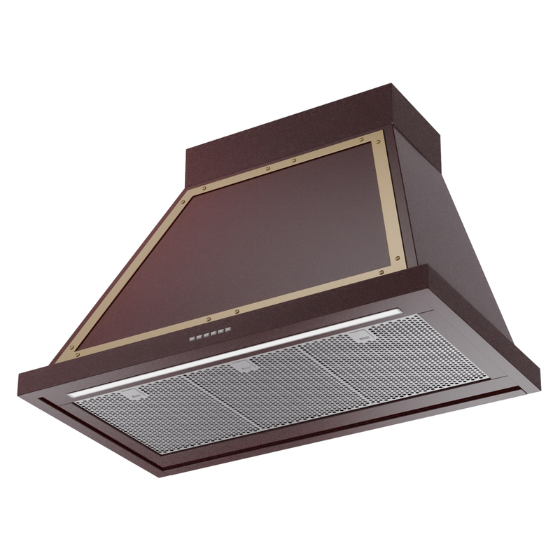 ILVE UANB36BUG Nostalgie Noblesse 36" Range Hood, bottom angled view
