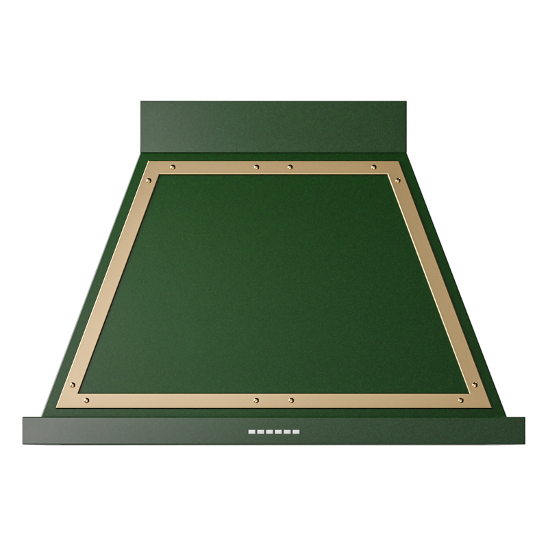 ILVE UANB36EGG Nostalgie Noblesse 36" Range Hood (Emerald Green, Brass)