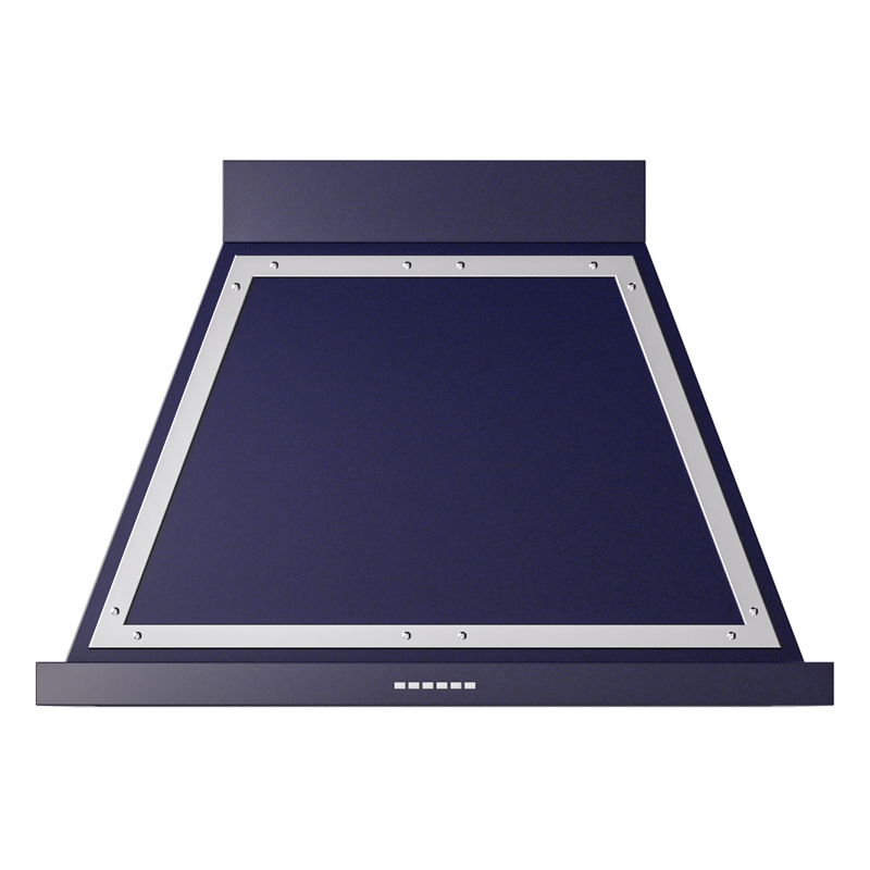 ILVE UANB36MBC Nostalgie Noblesse 36" Range Hood (Midnight Blue, Chrome)