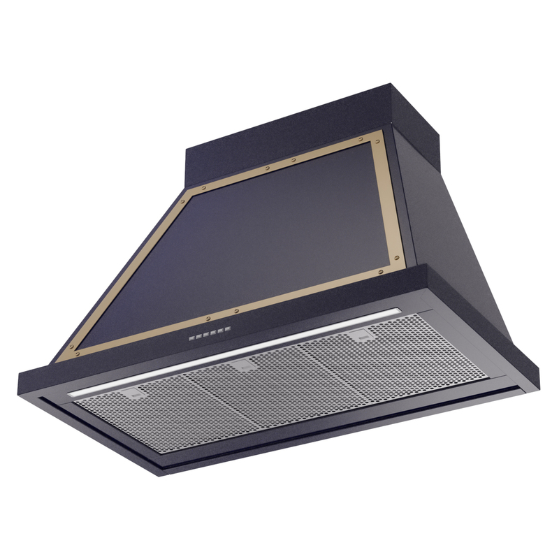 ILVE UANB36MBG Nostalgie Noblesse 36" Range Hood, bottom angled view