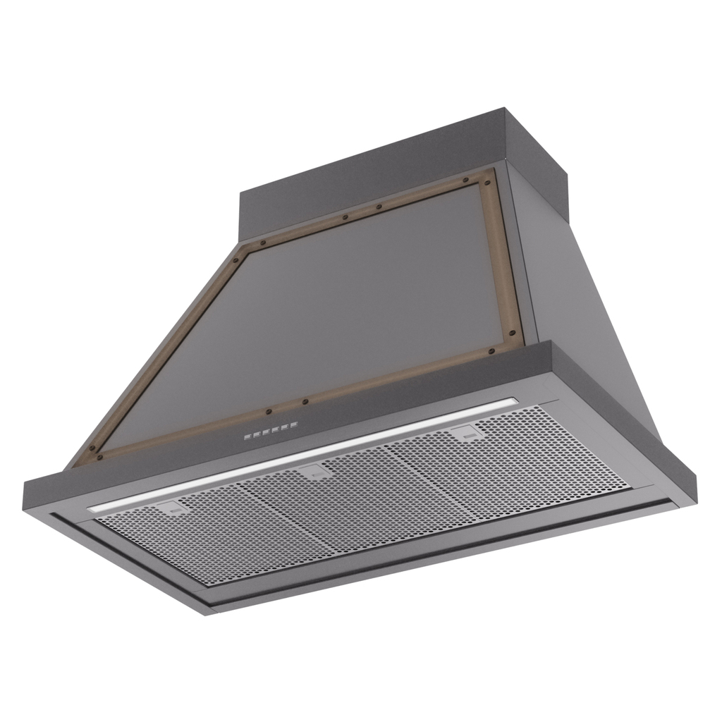 ILVE UANB36MGB Nostalgie Noblesse 36" Range Hood, bottom angled view
