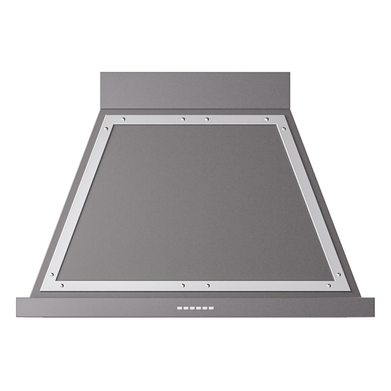 ILVE UANB36MGC Nostalgie Noblesse 36" Range Hood (Graphite Matte, Chrome)