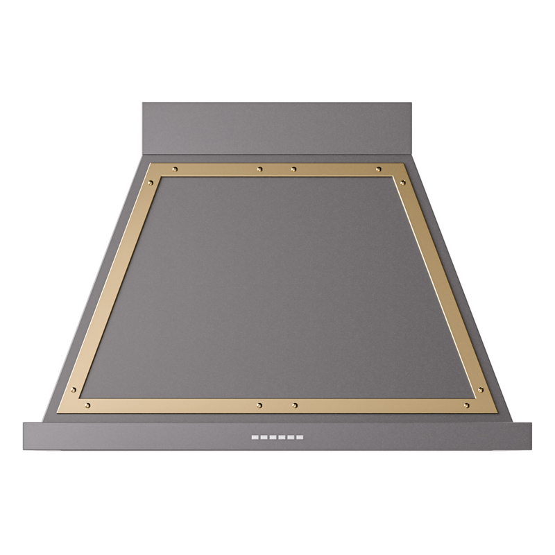 ILVE UANB36MGG Nostalgie Noblesse 36" Range Hood (Graphite Matte, Brass)