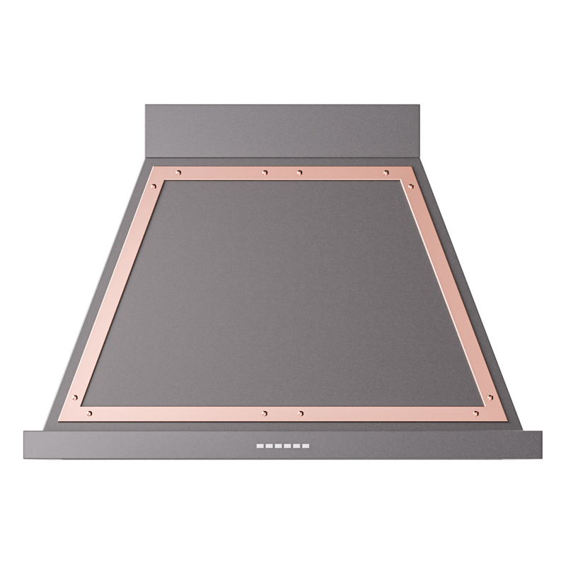 ILVE UANB36MGP Nostalgie Noblesse 36" Range Hood (Graphite Matte, Copper)