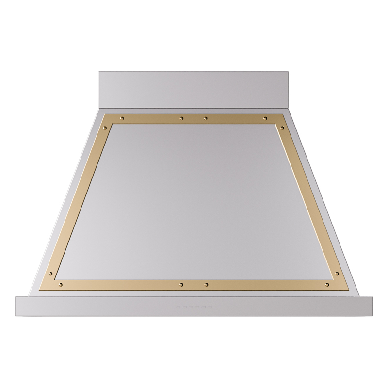 ILVE UANB36SSG Nostalgie Noblesse 36" Range Hood (Stainless Steel, Brass)