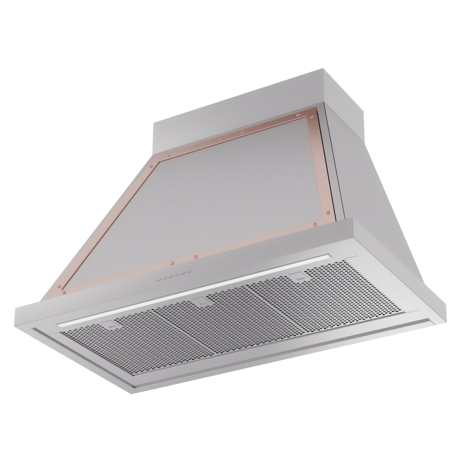 ILVE UANB36SSP Nostalgie II Noblesse 36 inch Range Hood (Stainless Steel, Copper) 3 ILVE UANB36SSP Nostalgie Noblesse 36" Range Hood, bottom angled view