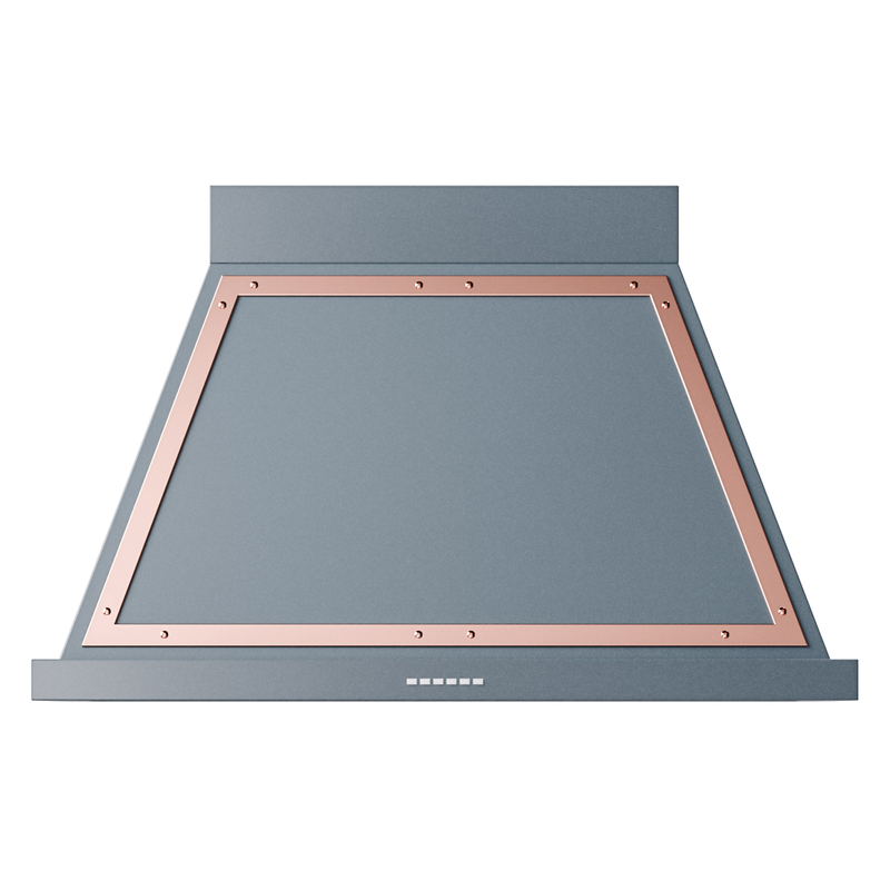 ILVE UANB40BGP Nostalgie Noblesse 40" Range Hood (Blue Grey, Copper)