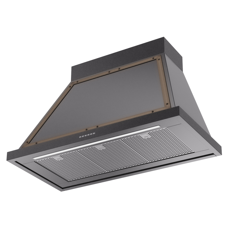 ILVE UANB40BKB Nostalgie Noblesse 40" Range Hood, bottom angled view