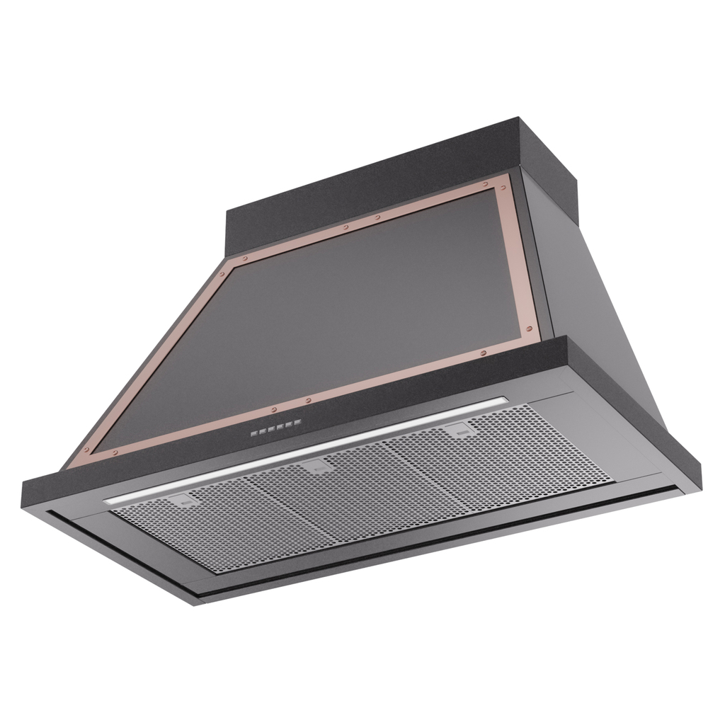 ILVE UANB40BKP Nostalgie Noblesse 40" Range Hood, bottom angled view