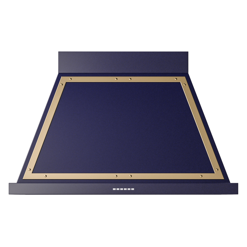 ILVE UANB40MBG Nostalgie Noblesse 40" Range Hood (Midnight Blue, Brass)