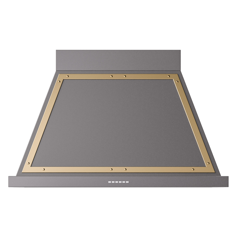 ILVE UANB40MGG Nostalgie Noblesse 40" Range Hood (Graphite Matte, Brass)