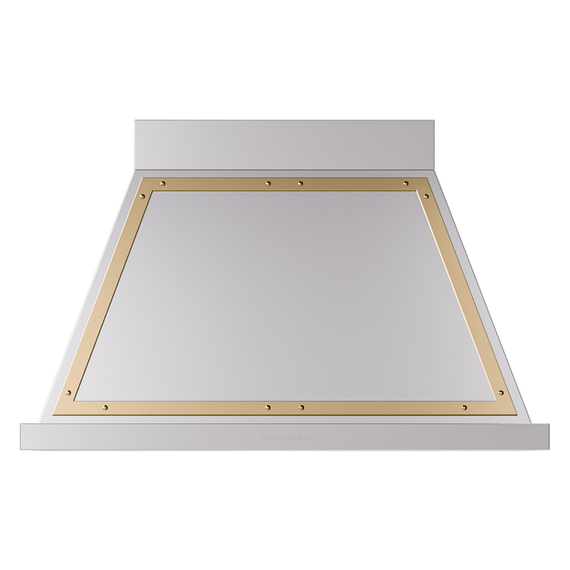 ILVE UANB40SSG Nostalgie Noblesse 40" Range Hood (Stainless Steel, Brass)