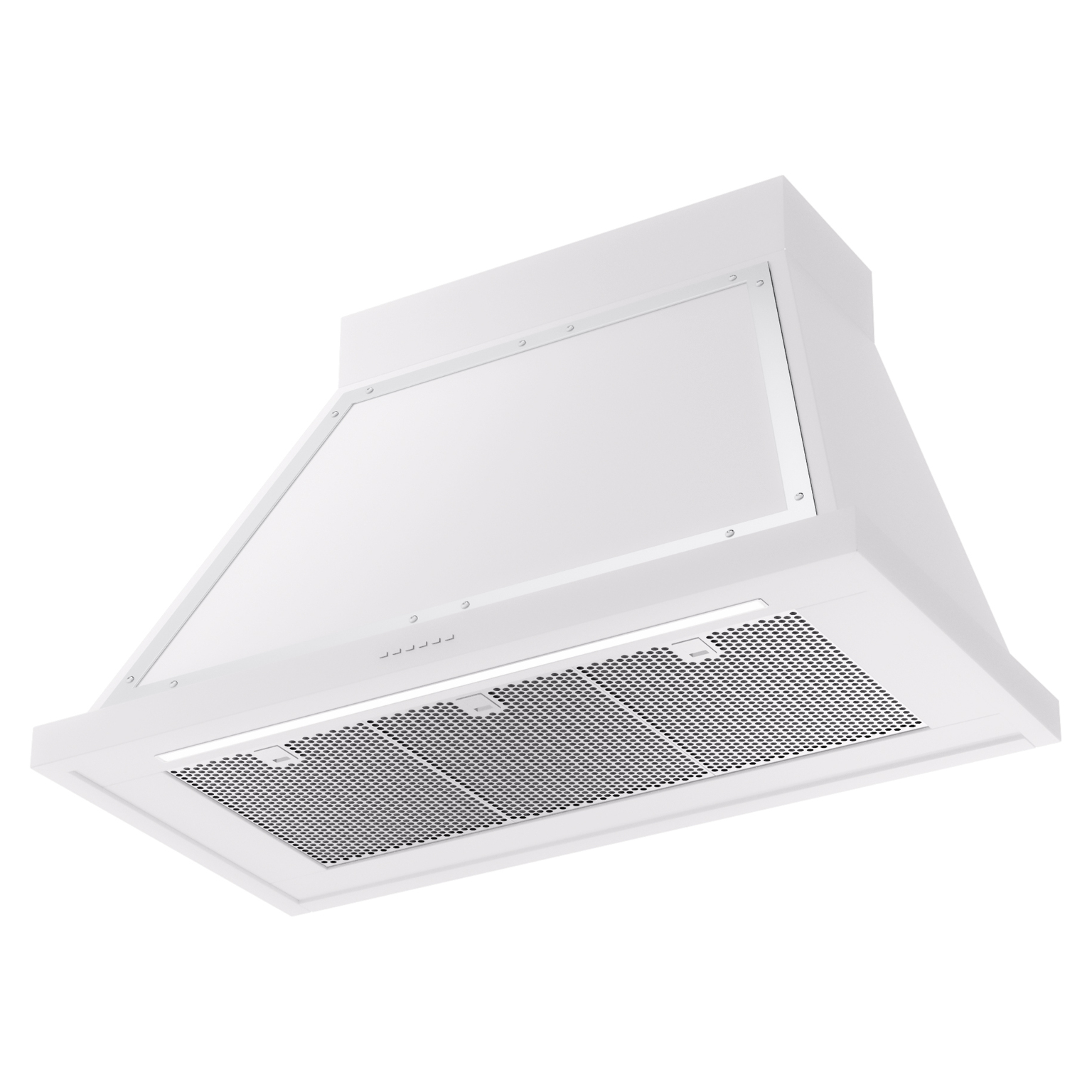 ILVE UANB40WHC Nostalgie II Noblesse 40 inch Range Hood (White, Chrome) 3 ILVE UANB40WHC Nostalgie Noblesse 40" Range Hood, bottom angled view