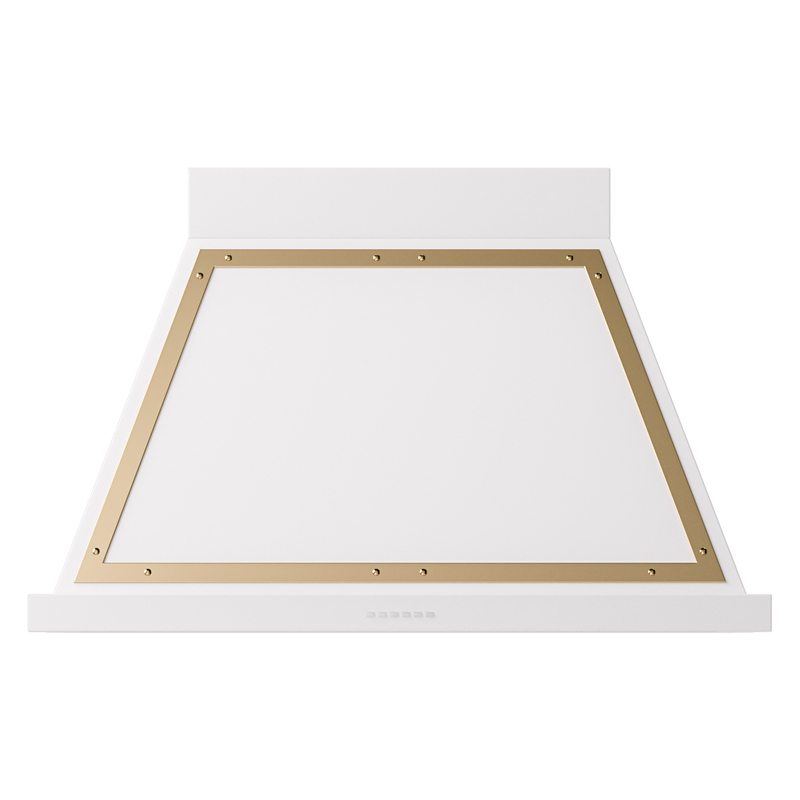 ILVE UANB40WHG Nostalgie Noblesse 40" Range Hood (White, Brass)