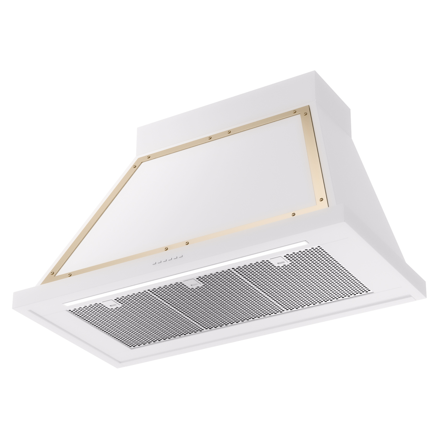ILVE UANB40WHG Nostalgie Noblesse 40" Range Hood, bottom angled view