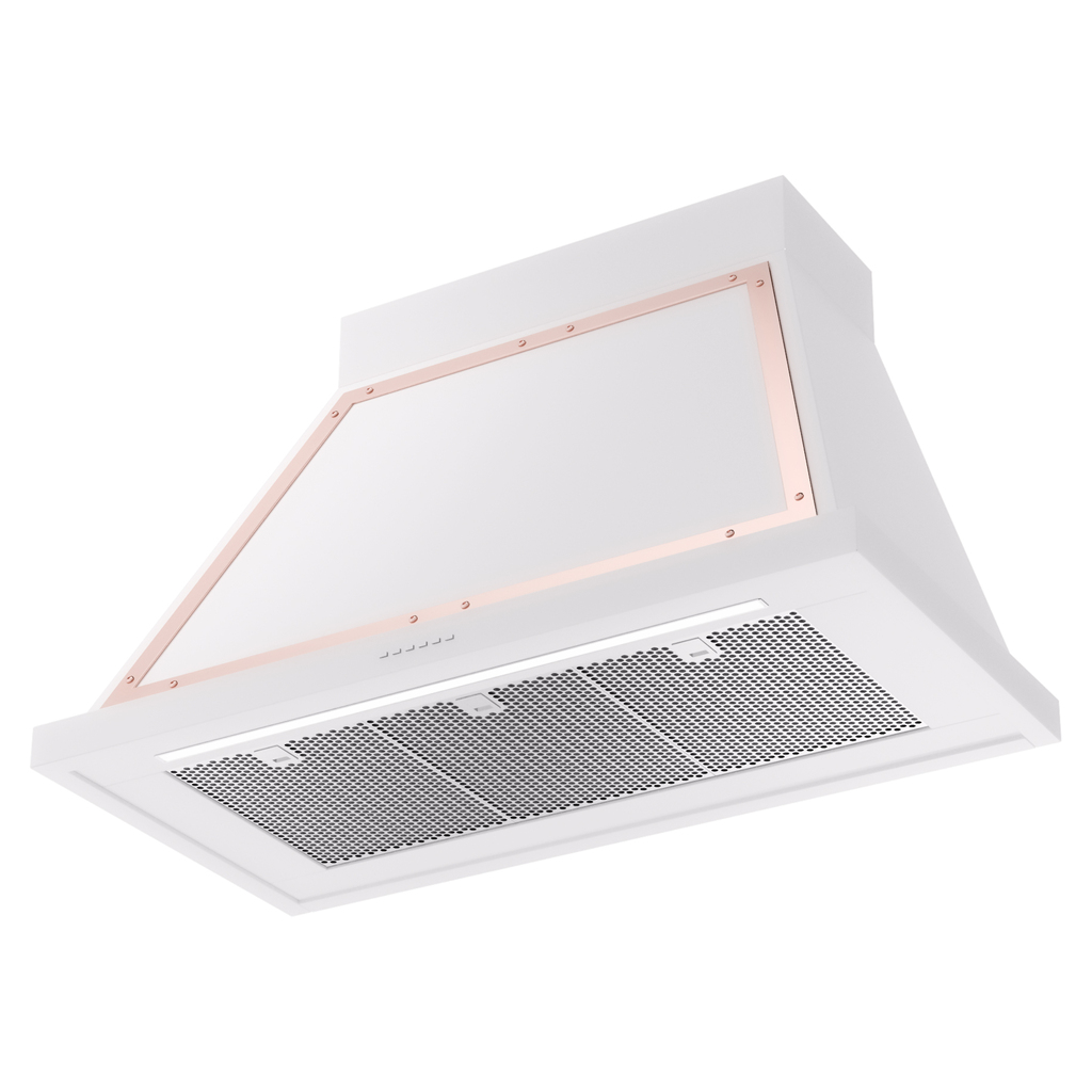 ILVE UANB40WHP Nostalgie Noblesse 40" Range Hood, bottom angled view